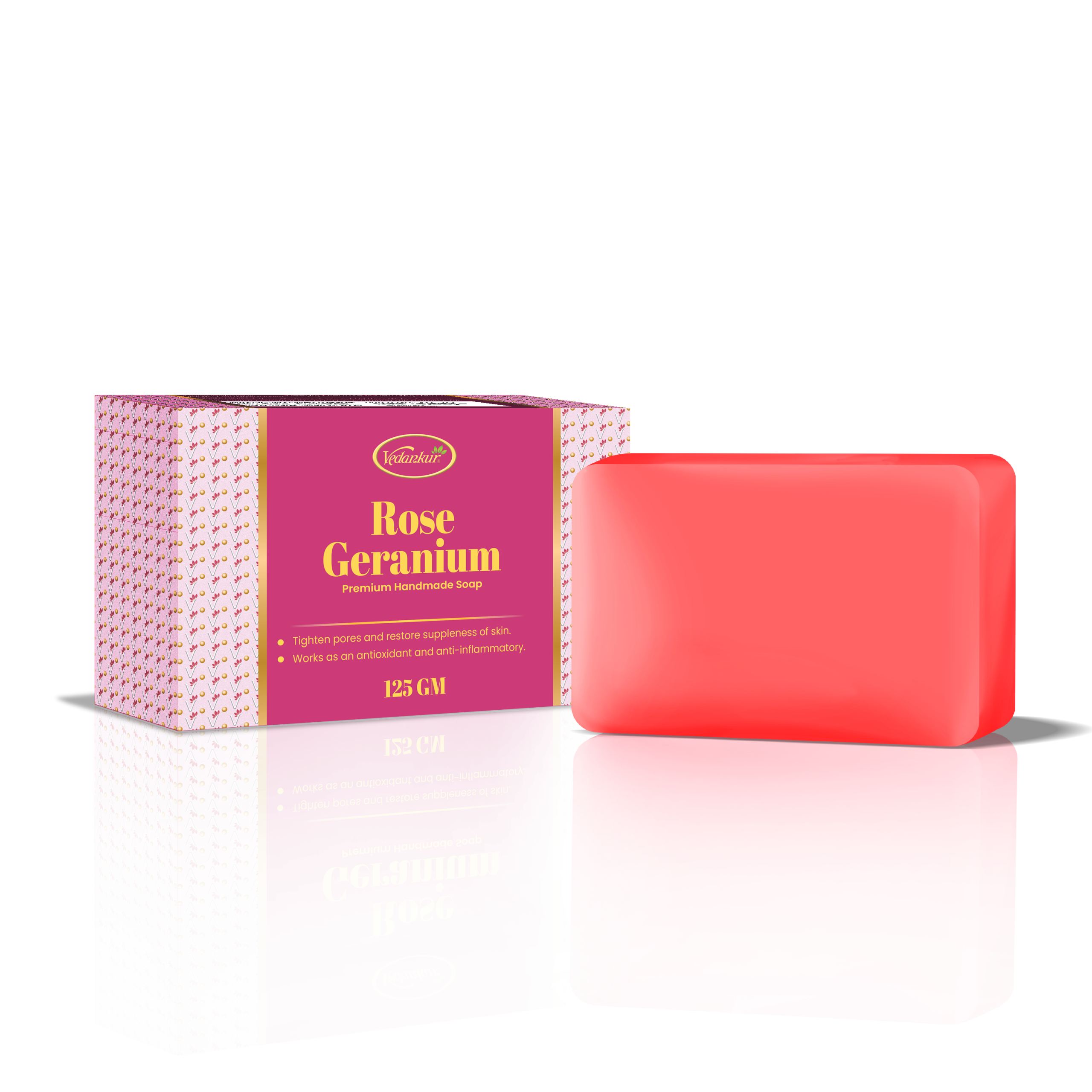 Rose Geranium Soap125 Gm (Handmade Soap)